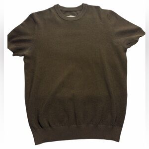YoungLA Brown Knit Short Sleeve Sweater Size M